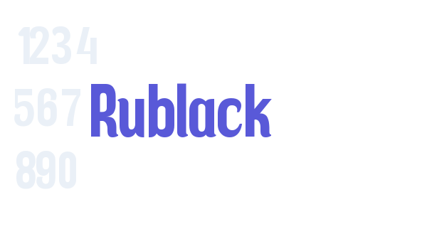 Rublack Font