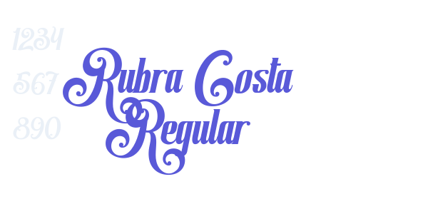 Rubra Costa Regular font