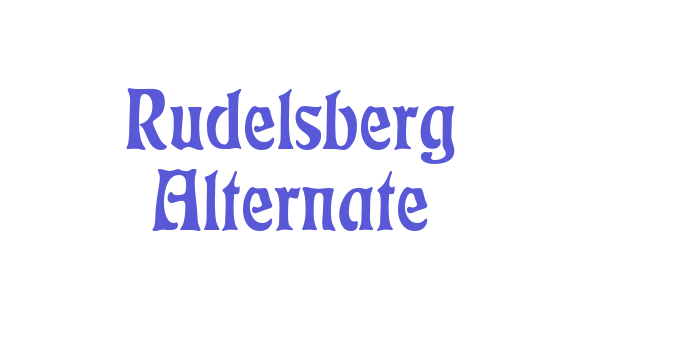 Rudelsberg Alternate Font Download