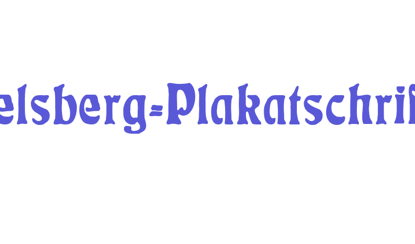 Rudelsberg-Plakatschrift Font