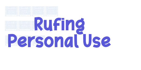 Rufing Personal Use font free