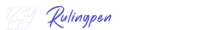 Rulingpen font