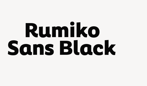 Rumiko Sans Black Font