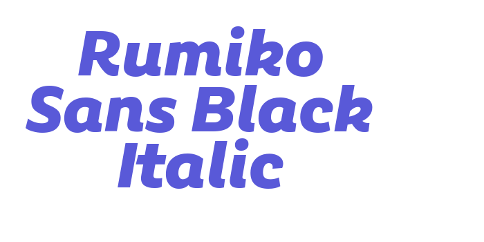 Rumiko Sans Black Italic Font Download