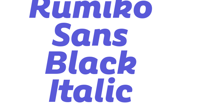 Rumiko Sans Black Italic Font