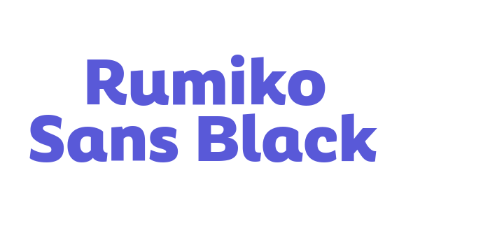 Rumiko Sans Black Font Download