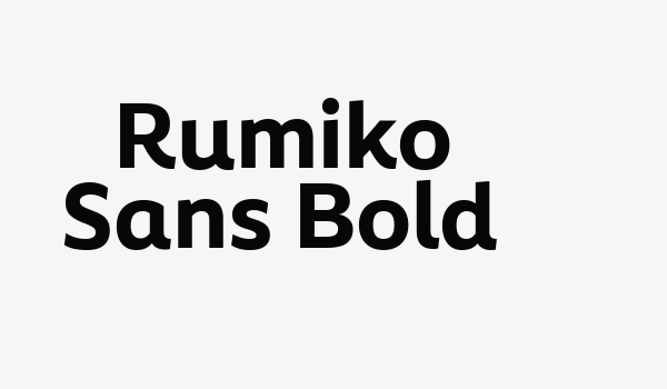 Rumiko Sans Bold Font