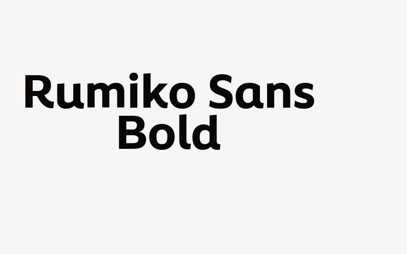 Rumiko Sans Bold Font