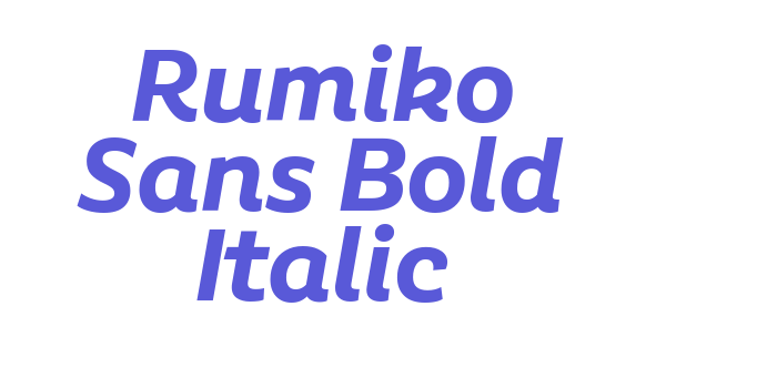 Rumiko Sans Bold Italic Font Download