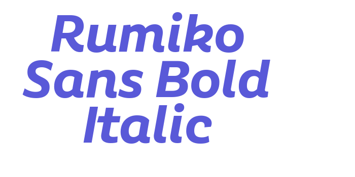 Rumiko Sans Bold Italic Font