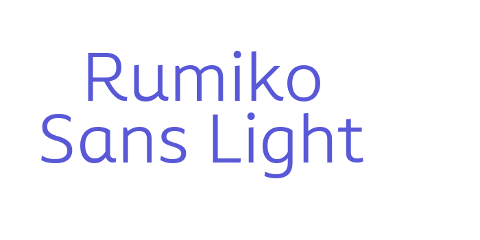 Rumiko Sans Light Font