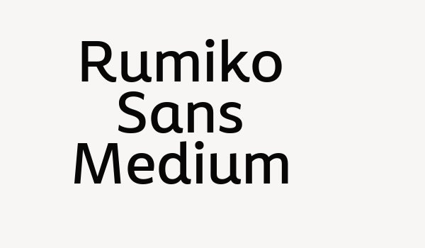 Rumiko Sans Medium Font