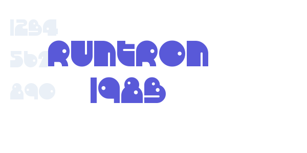 RunTron 1983 font free