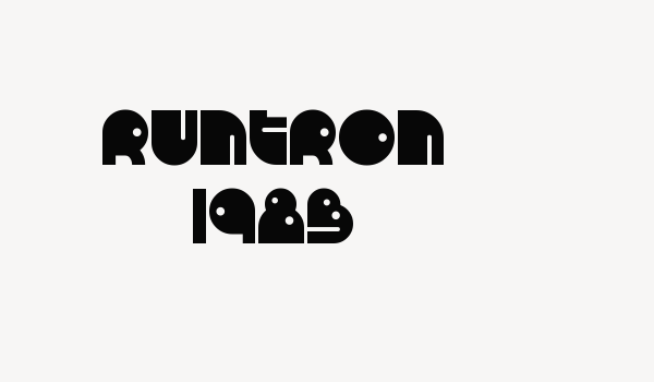 RunTron 1983 Font