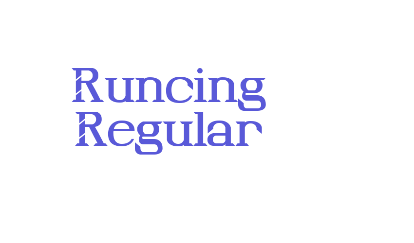 Runcing Regular Font