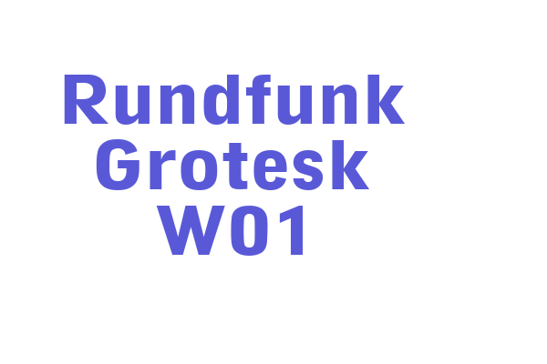 Rundfunk Grotesk W01 Font