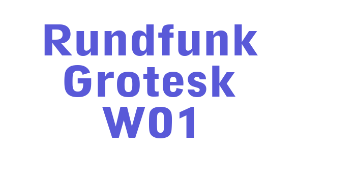 Rundfunk Grotesk W01 Font Download