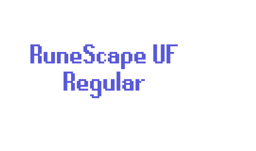 RuneScape UF Regular Font Download