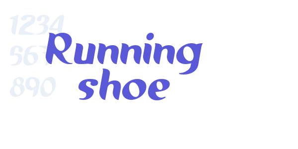 Running shoe font