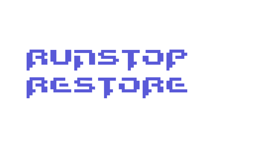 Runstop Restore Font Download