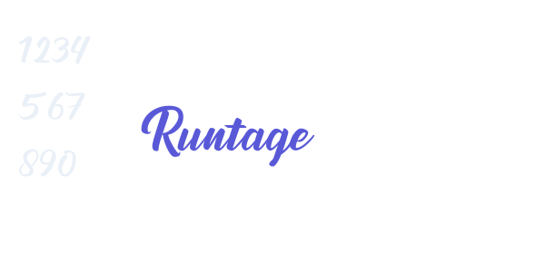 Runtage font free