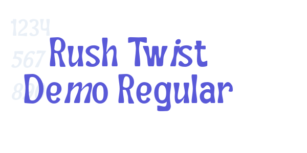 Rush Twist Demo Regular font free