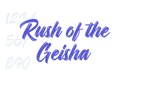 Rush of the Geisha font free