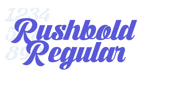 Rushbold Regular font free