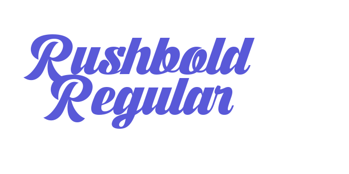 Rushbold Regular Font Download