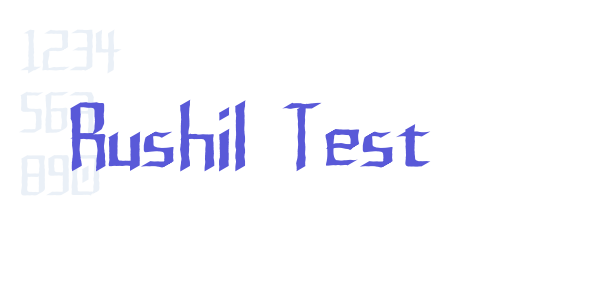 Rushil Test font free