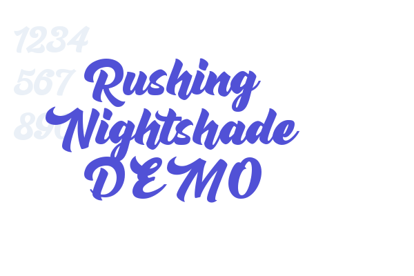 Rushing Nightshade DEMO Font Download