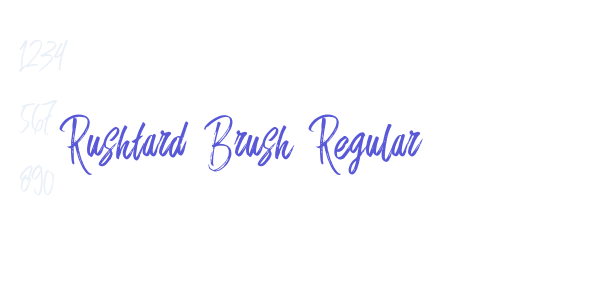 Rushtard Brush Regular font