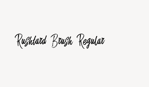 Rushtard Brush Regular Font