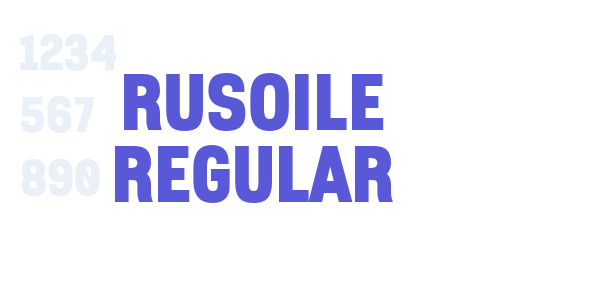 Rusoile Regular font free