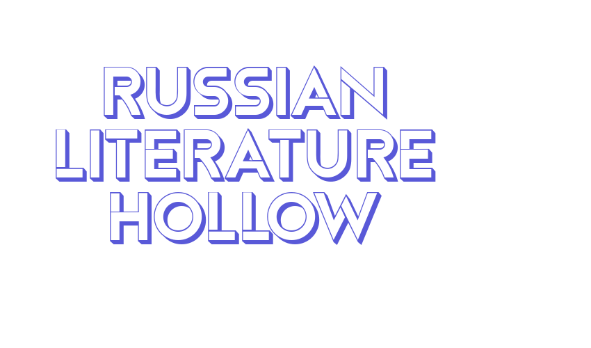 Russian Literature Hollow Font Download