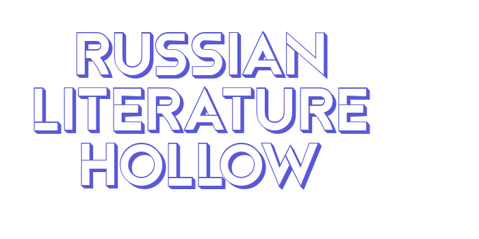 Russian Literature Hollow Font Download