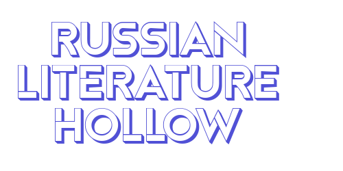 Russian Literature Hollow-font-download