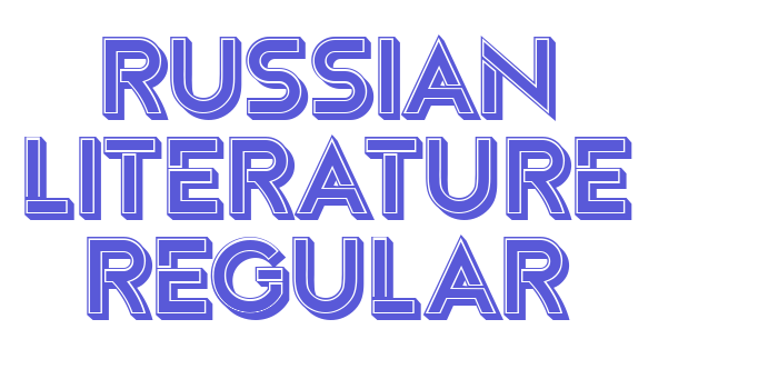 Russian Literature Regular Font