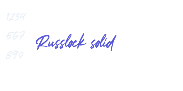 Russlock solid font free