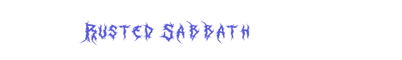 Rusted Sabbath font