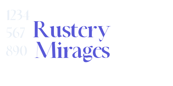 Rustery Mirages font free