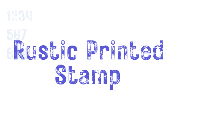 Rustic Printed Stamp font free