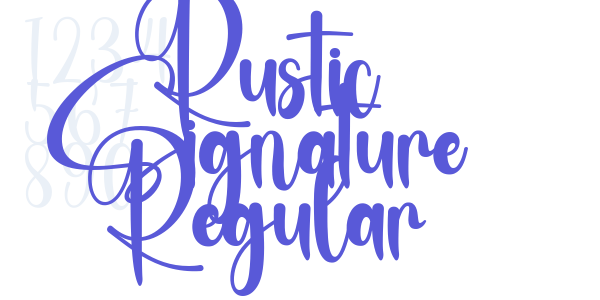 Rustic Signature Regular font