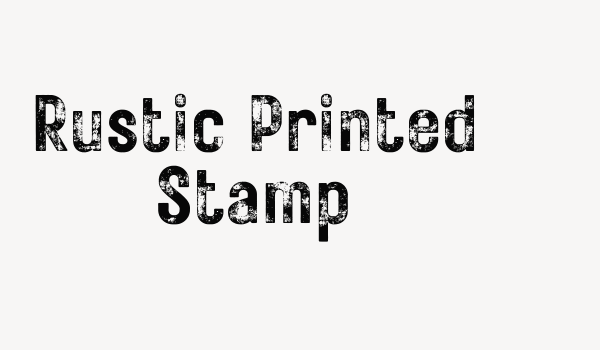 Rustic Printed Stamp Font