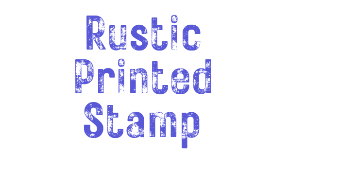 Rustic Printed Stamp Font