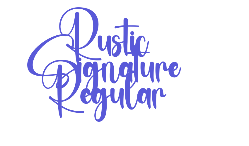 Rustic Signature Regular Font Download