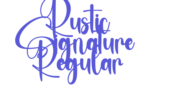 Rustic Signature Regular Font Download