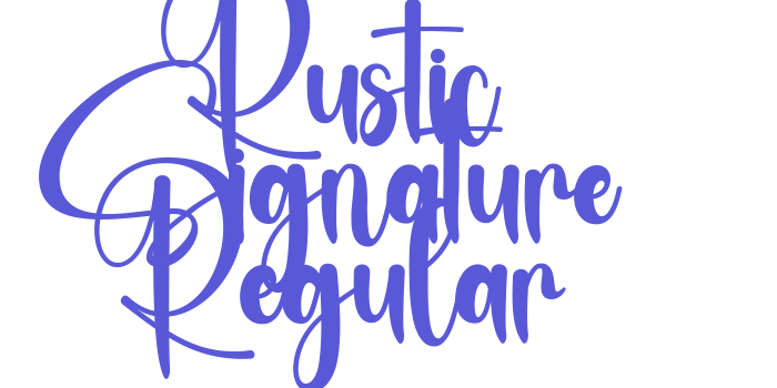 Rustic Signature Regular Font