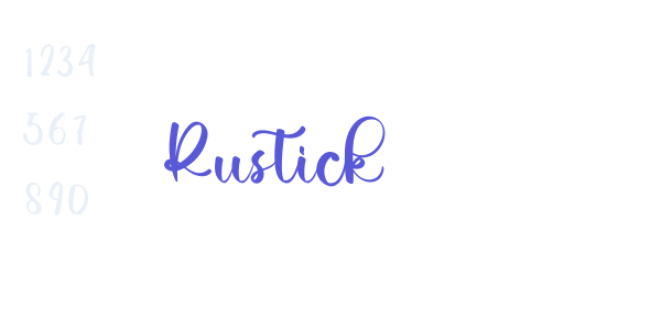 Rustick font