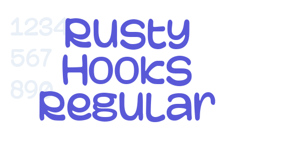 Rusty Hooks Regular font